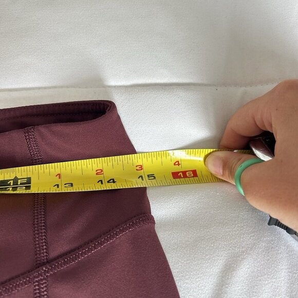 Lululemon All Meshed Up Leggings Maroon Pink Mesh Womens 8 Yoga Activewear - Picture 2 of 6